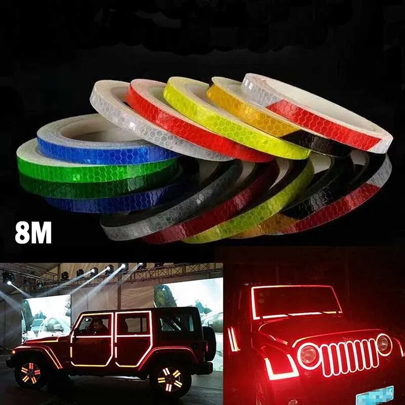 1cm*8m Bike Stickers Reflective Tape