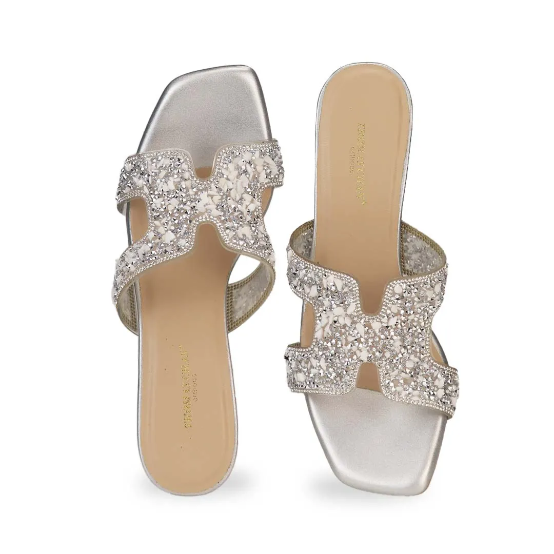 [20% off at cart] Sparkle Jewel H-strap Heeled Sandals