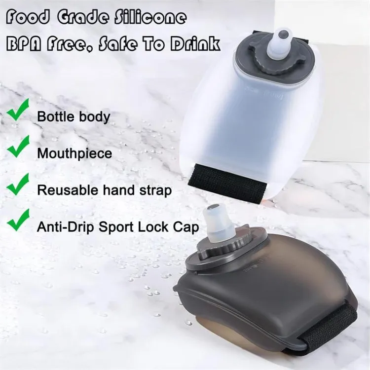 200ml Outdoor Running Wrist Water Bottle Hands Free Sports Cup(White)