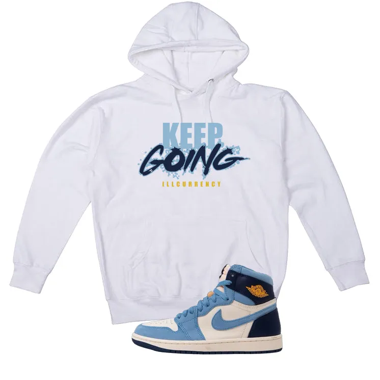 Air Jordan 1 High OG WMNS First in Flight White T-Shirt (keep Going)| illcurrency