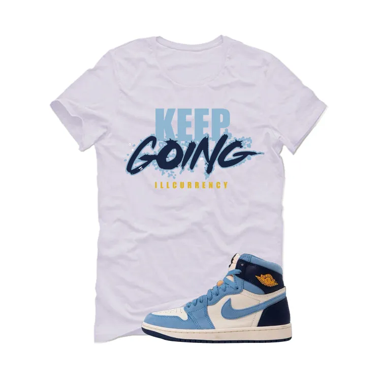 Air Jordan 1 High OG WMNS First in Flight White T-Shirt (keep Going)| illcurrency