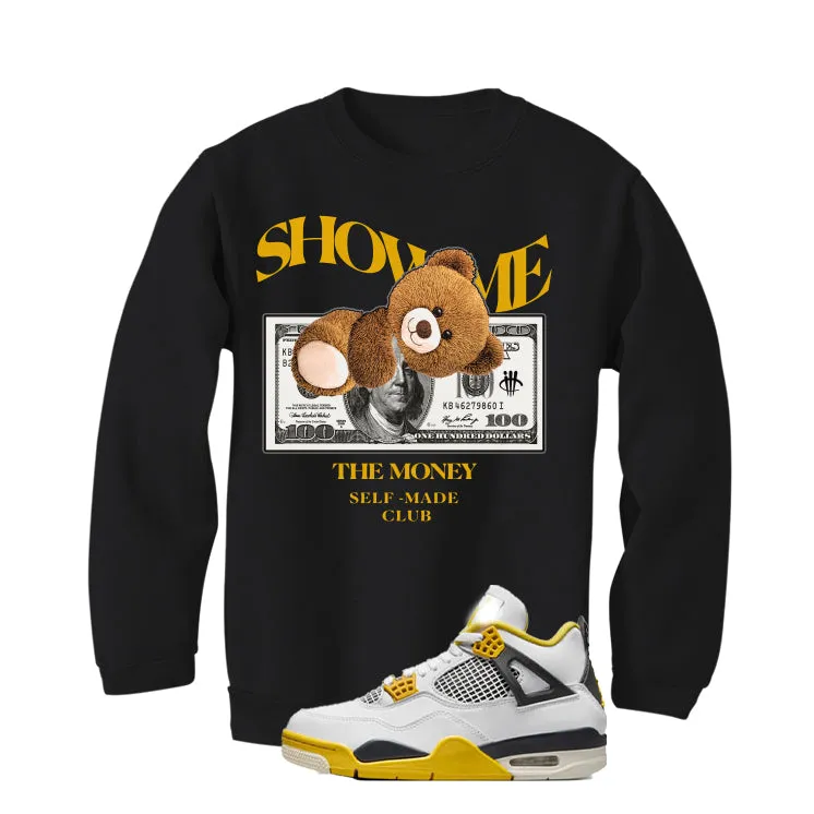 Air Jordan 4 WNNS “Vivid Sulfur” | illcurrency Black T-Shirt (SHOW ME)