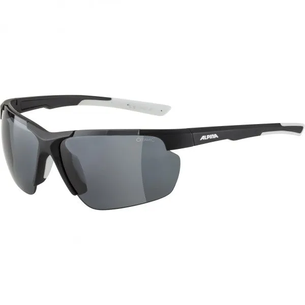 Alpina Sports Defey Hr Running Glasses Semi Rimless Black, White