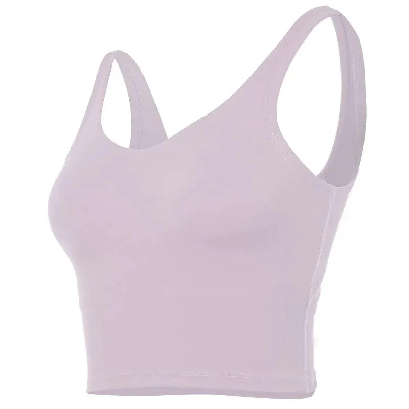 Backless Bralette Wire Free Seamless Crop Top Sports Bra for Women