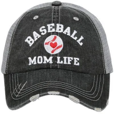 Baseball mom T-shirts BASEBALL MOM LIFE S ~ XXL Womens Navy blue or Gray