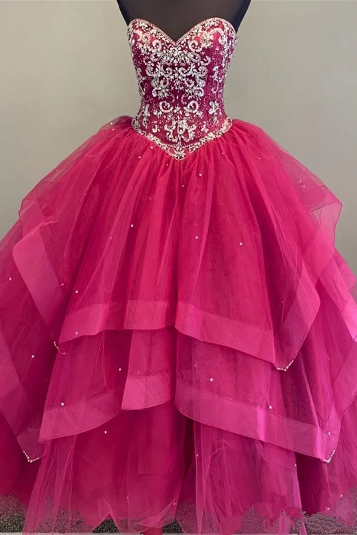 Beaded Sweet 16 Ball Gown Quinceanera Dress Prom Dress Formal Gown    cg19401