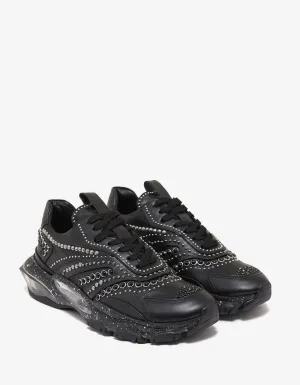 Black Embellished Bounce Trainers