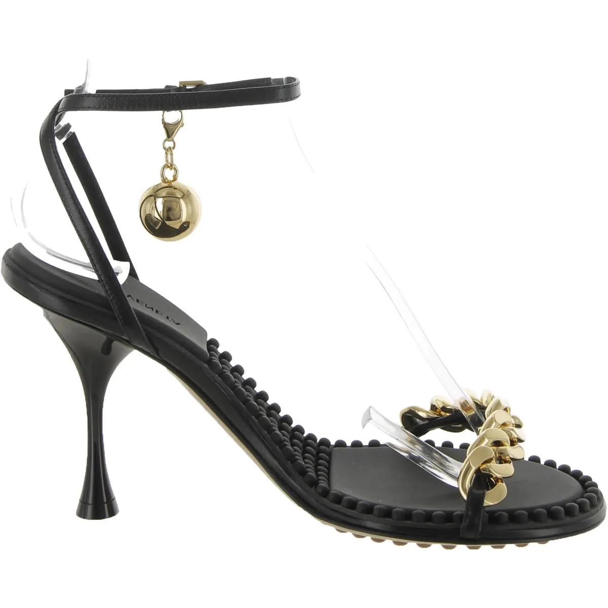 Bottega Veneta Womens Dot Leather Chain and Ball Pumps