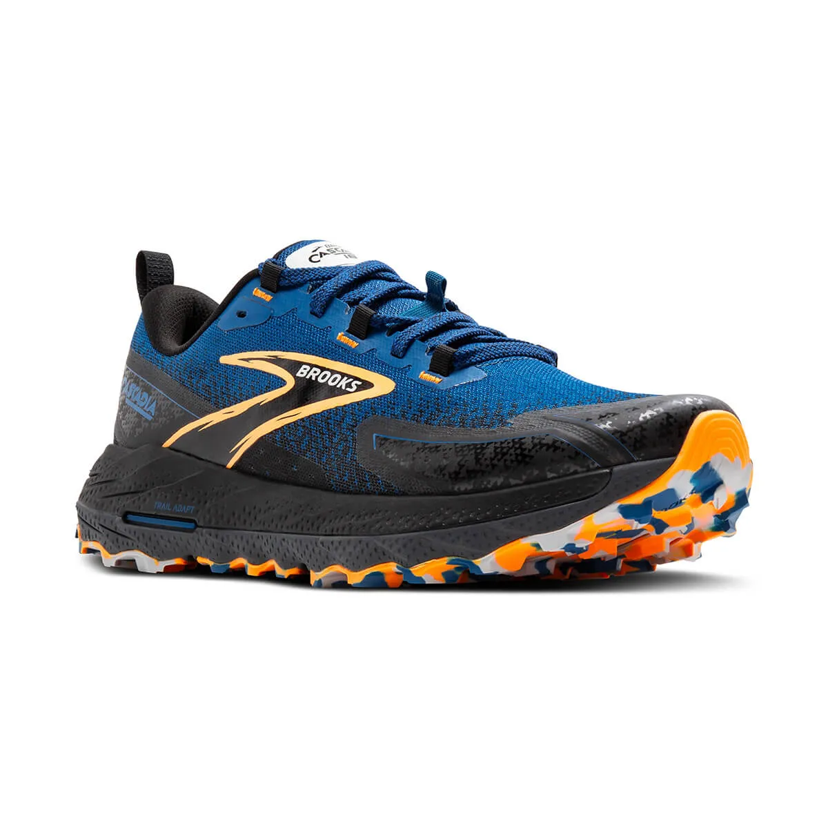 Brooks Cascadia 18 Mens | Blue Sapphire/black/orange