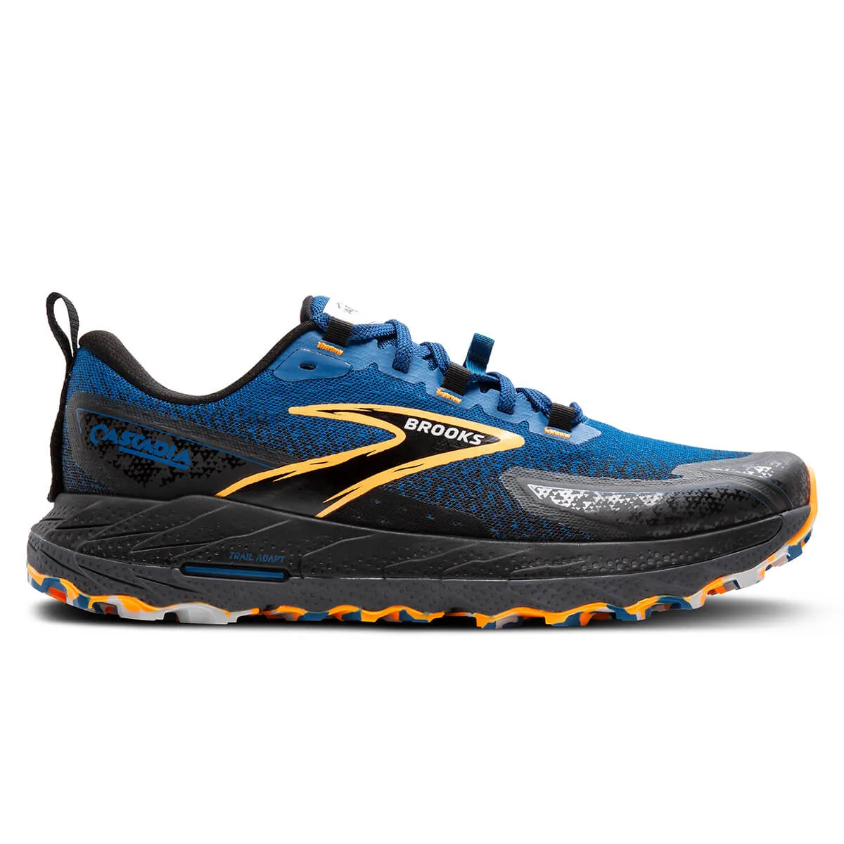 Brooks Cascadia 18 Mens | Blue Sapphire/black/orange