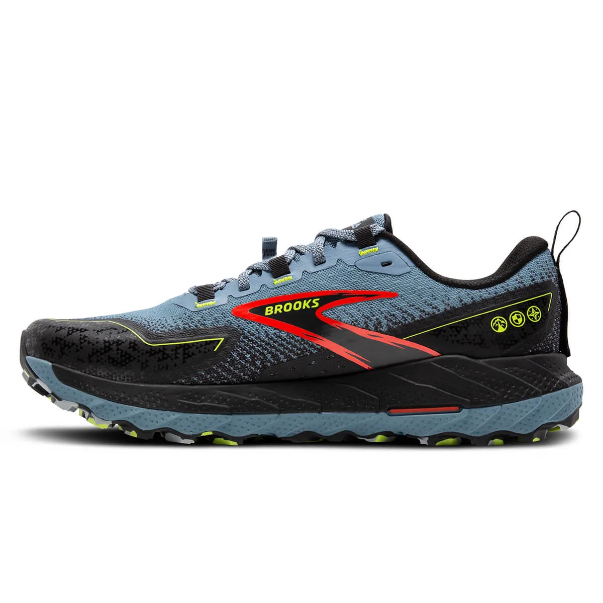 Brooks Cascadia 18 Mens | Citadel/ebony/lime