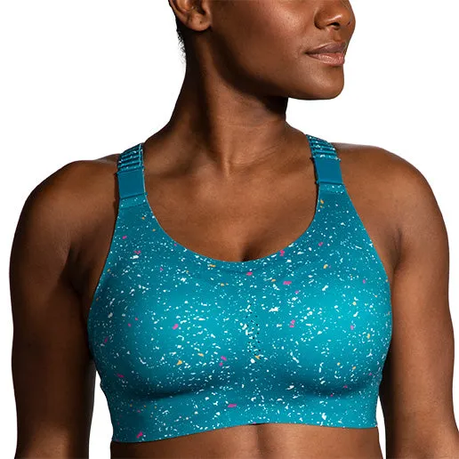 Brooks | Dare Racerback 2.0 | Run Bra | Lagoon Speckle Print