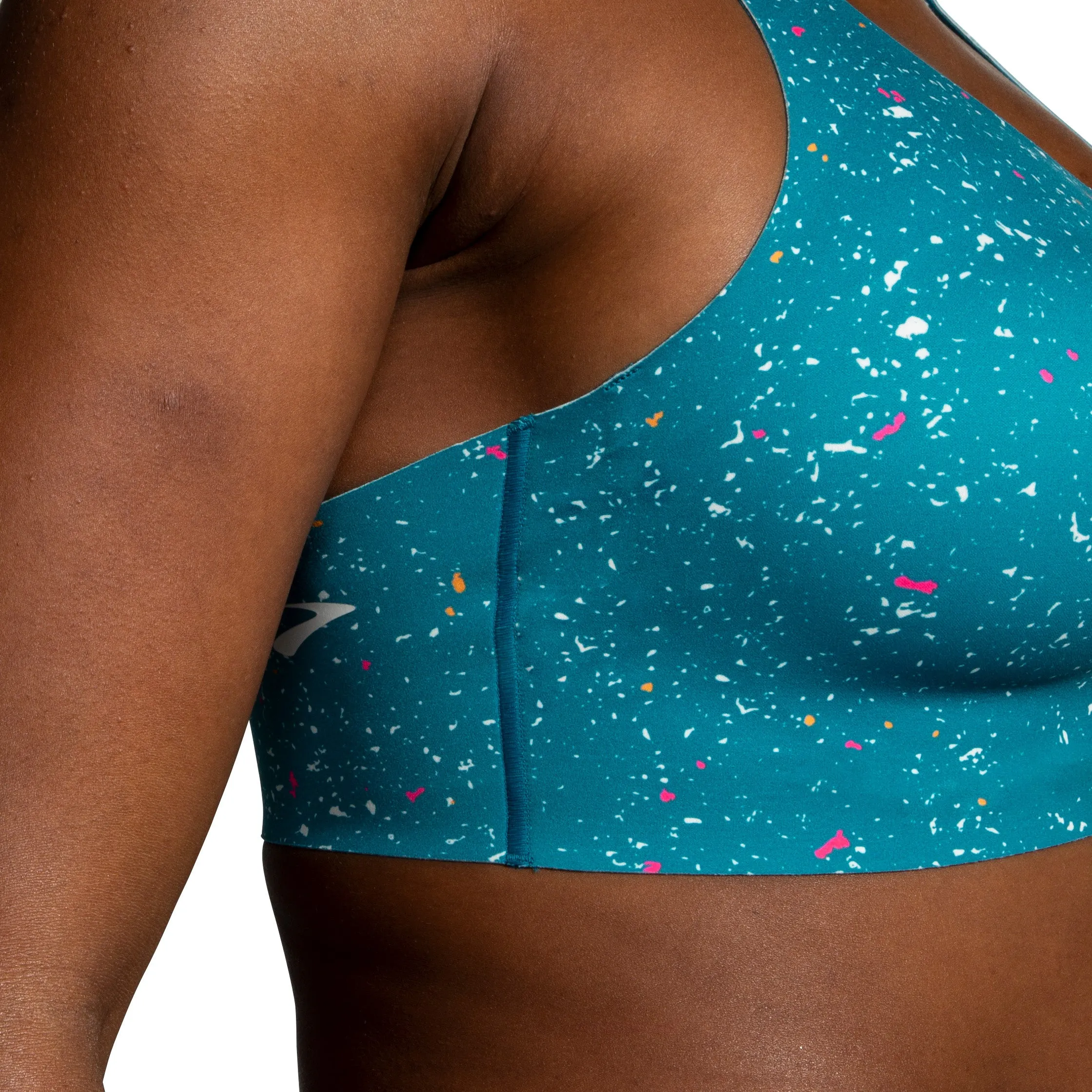 Brooks | Dare Racerback 2.0 | Run Bra | Lagoon Speckle Print