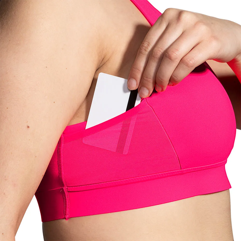 Brooks | Drive 3 Pocket Run Bra | Hyper Pink