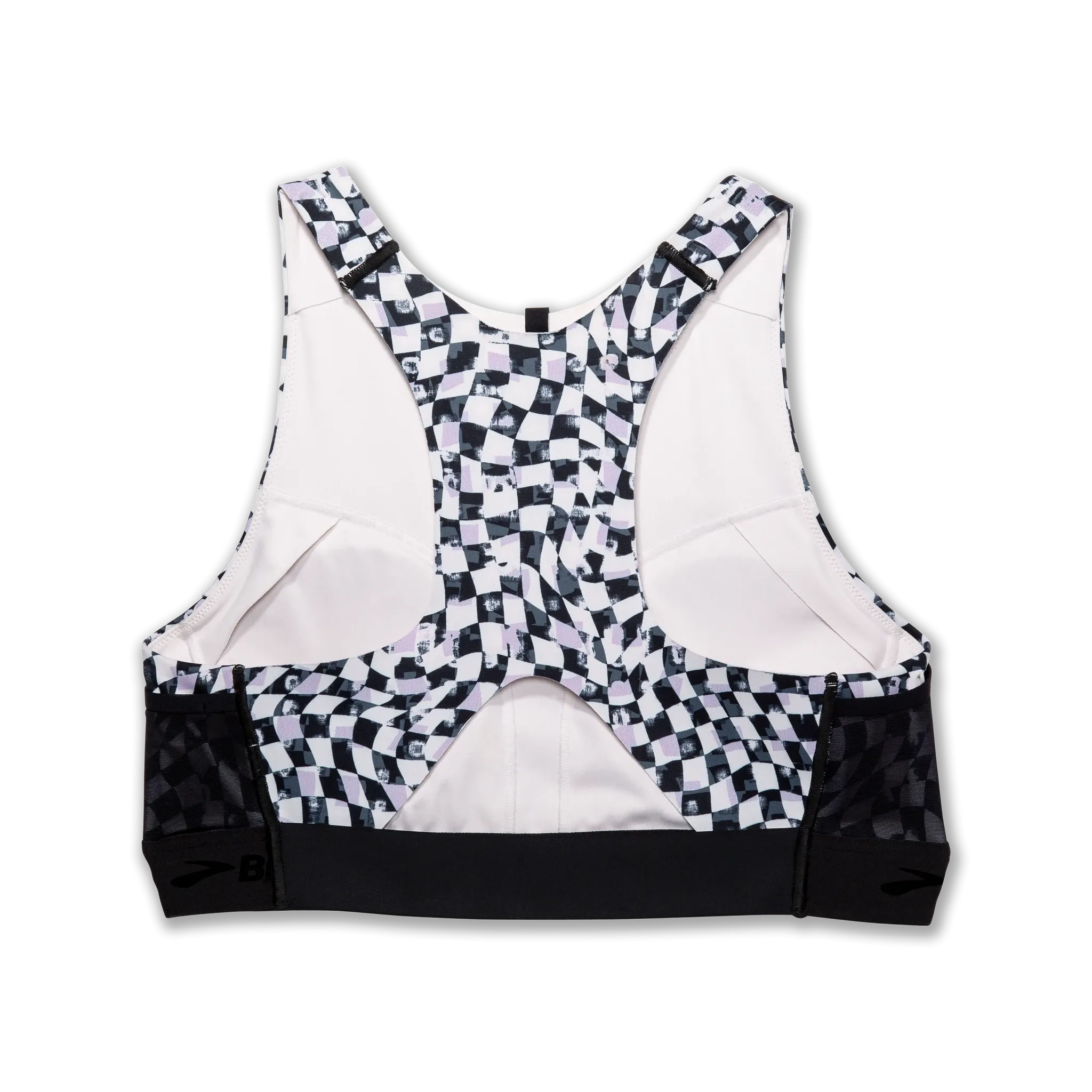 Brooks | Drive 3 Pocket Run Bra | Speed Check/Black/White