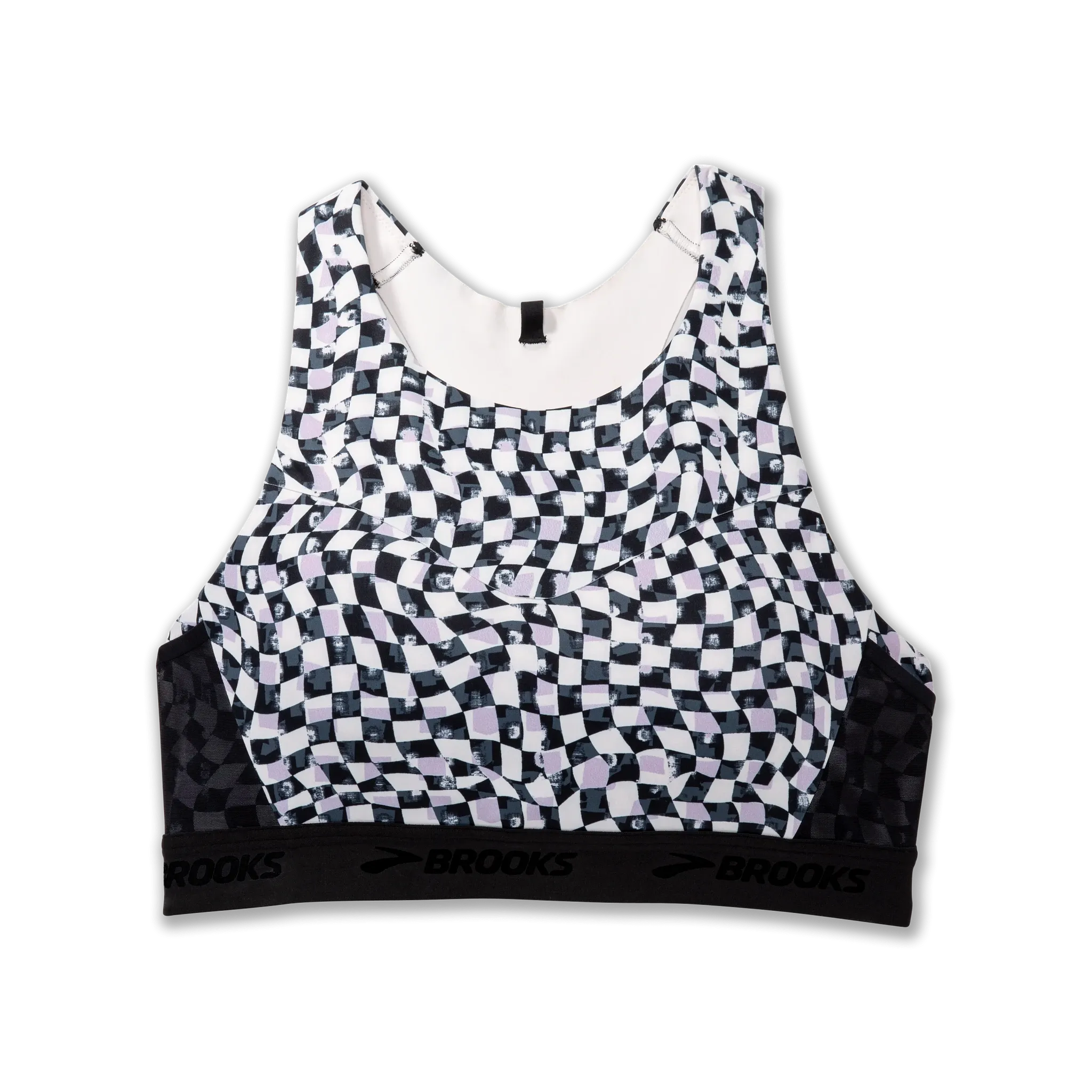 Brooks | Drive 3 Pocket Run Bra | Speed Check/Black/White