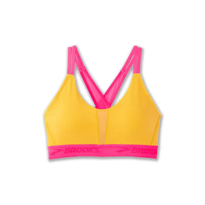 Brooks | Drive Plunge Run Bra 2.0 | Sun Glow/Hyper Pink