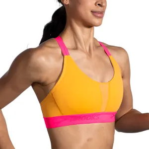 Brooks | Drive Plunge Run Bra 2.0 | Sun Glow/Hyper Pink