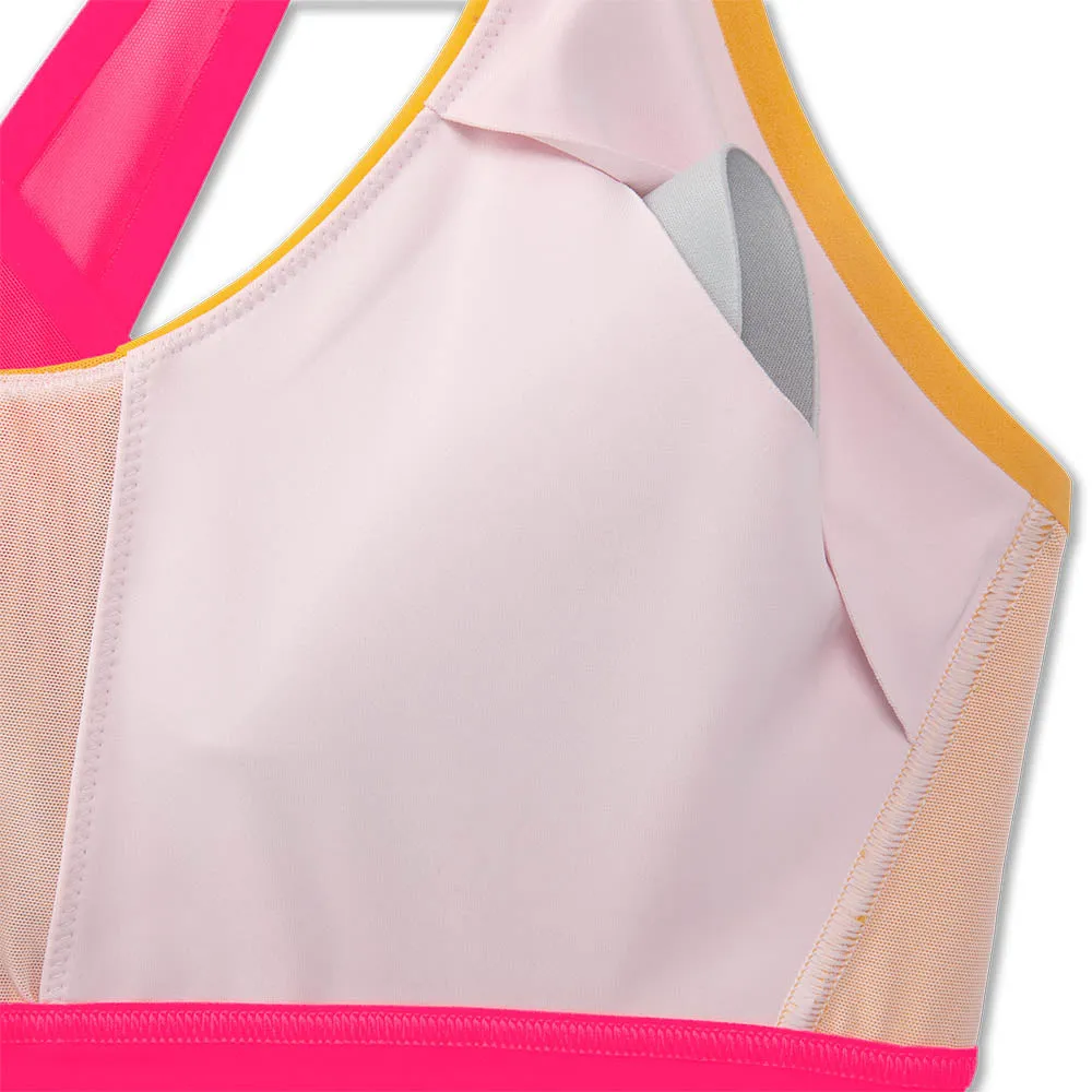 Brooks | Drive Plunge Run Bra 2.0 | Sun Glow/Hyper Pink