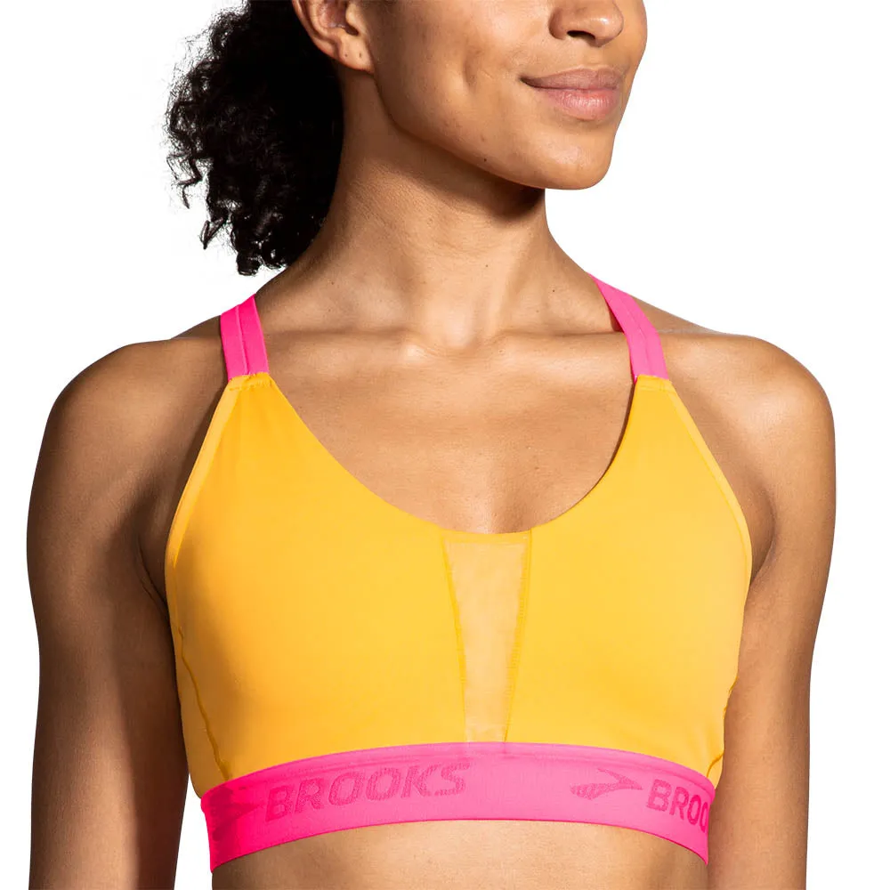 Brooks | Drive Plunge Run Bra 2.0 | Sun Glow/Hyper Pink