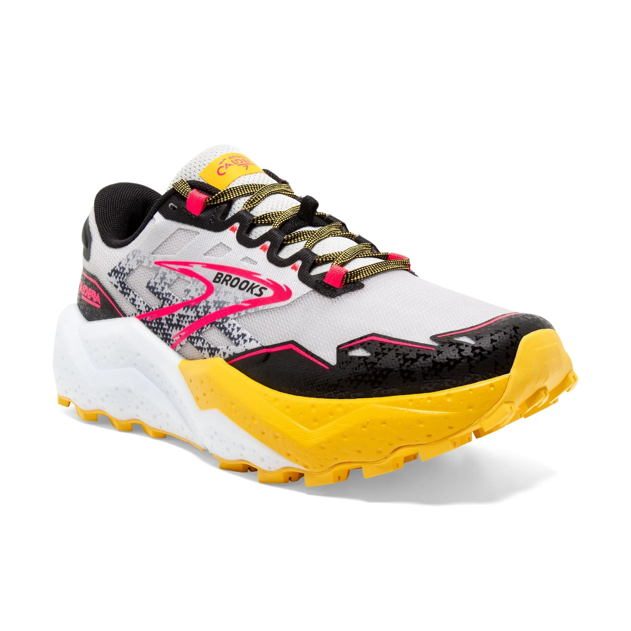 Brooks Women's Caldera 7 Trail Running Shoes Lunar Rock / Lemon Chrome / Black / Black