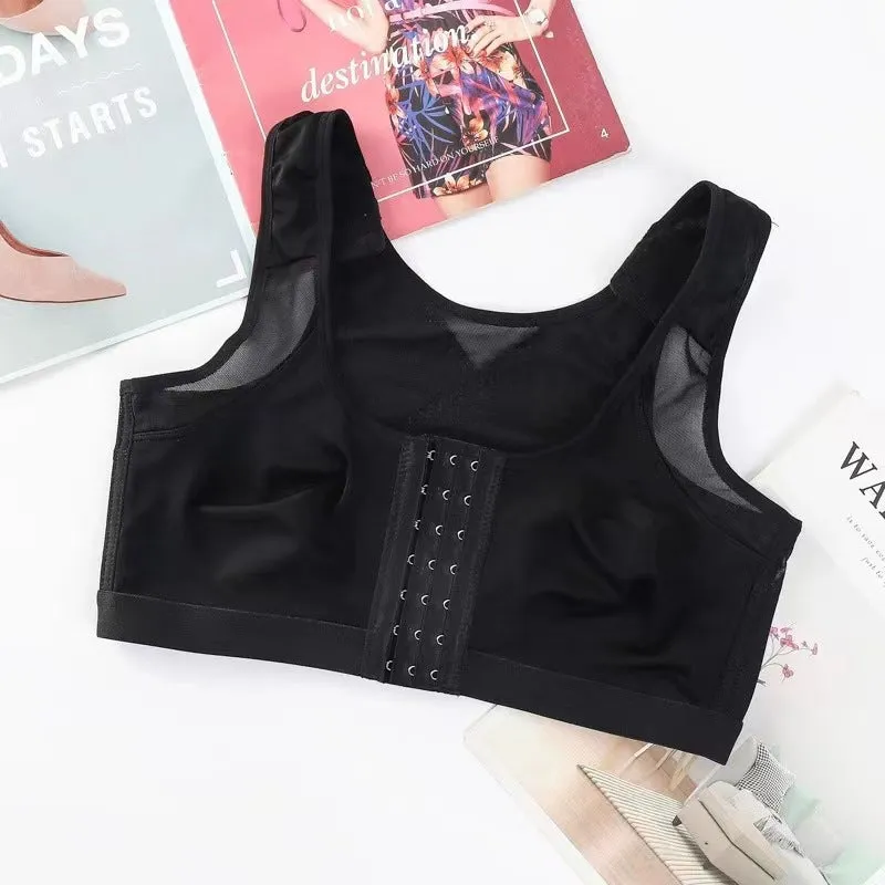 Buckle shockproof sports bra without steel ring adjustable bra yoga sports