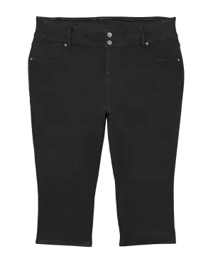 Cary Double Button Contour Capri | Black