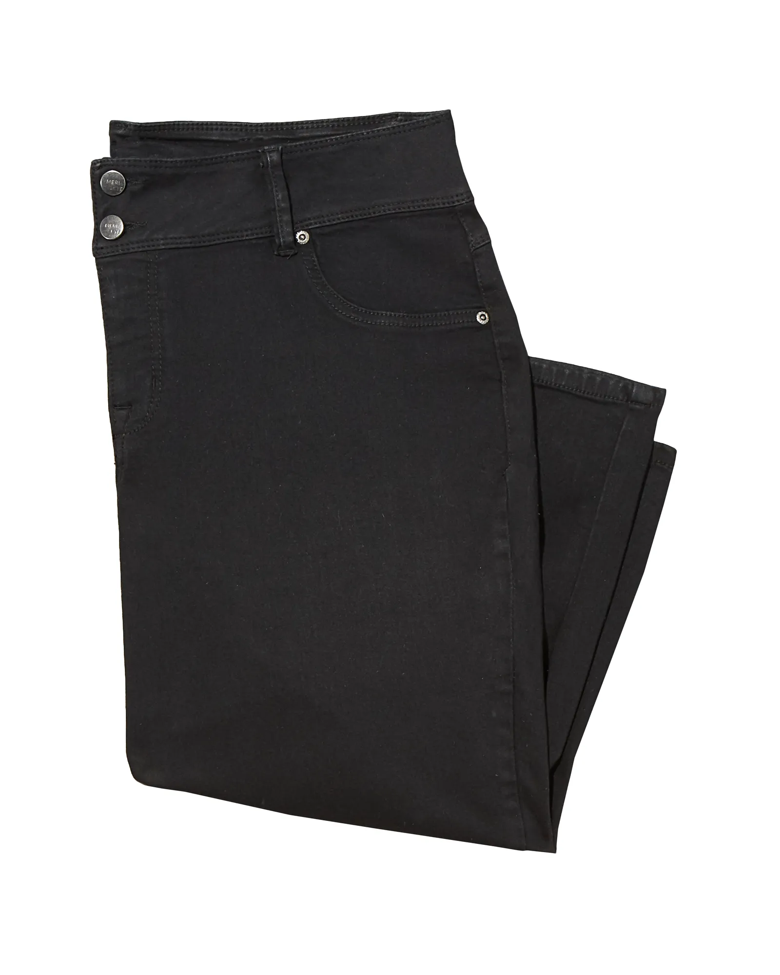 Cary Double Button Contour Capri | Black