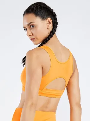 Creeluxe Power Me Saffron Yellow Sports Bra