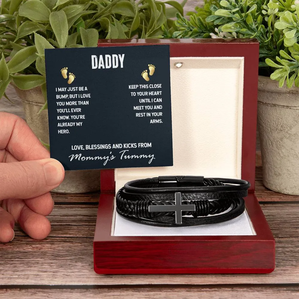 Daddy to be, Men's "Cross" Bracelet