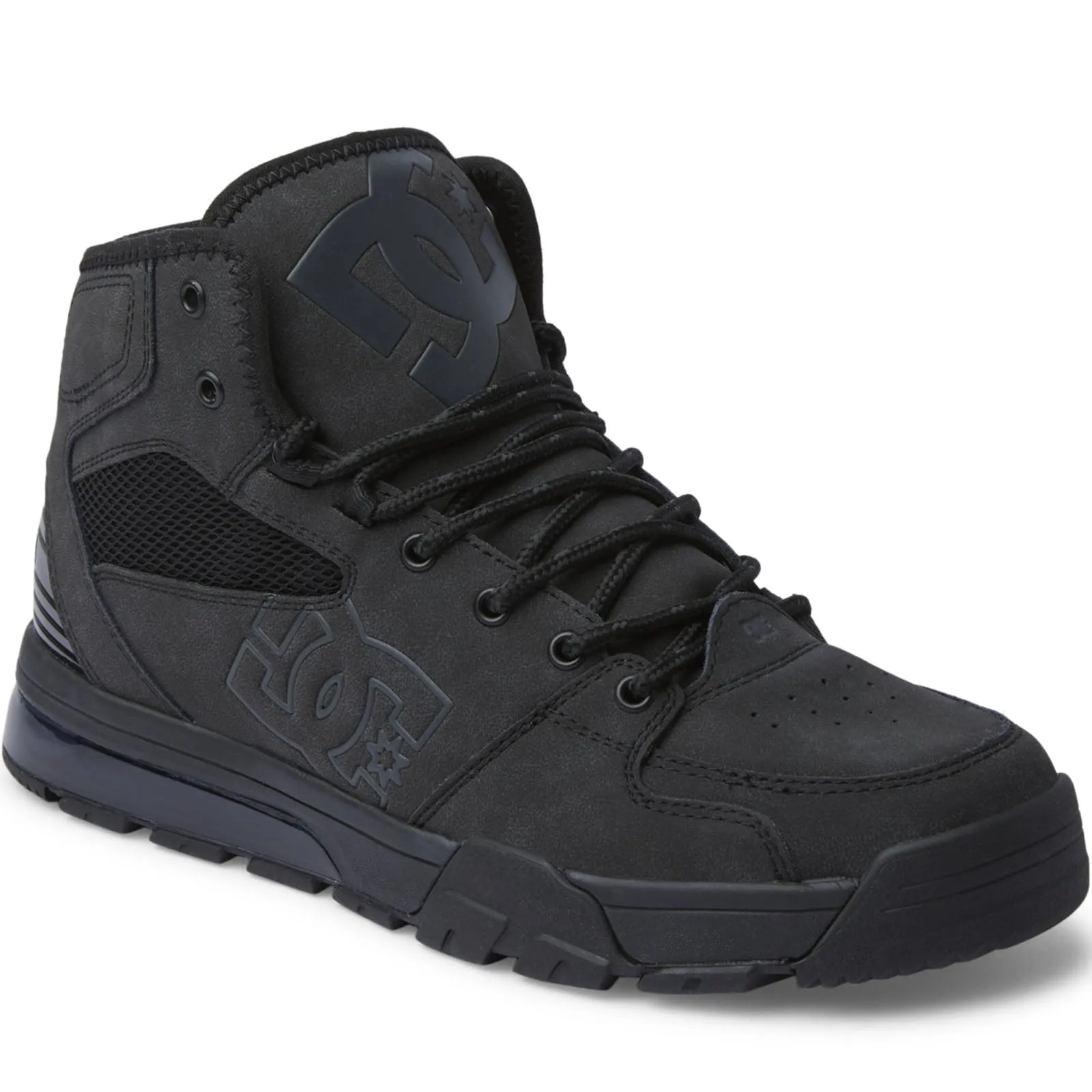 DC Shoes Mens Versatile Mid Rise Leather Boots - Black