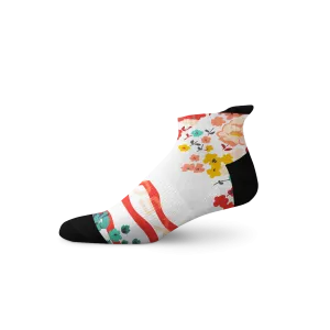 Ditsy White Tab Socks