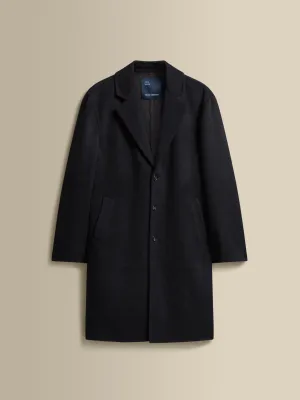 Double Faced Cashmere Single Breasted Overcoat