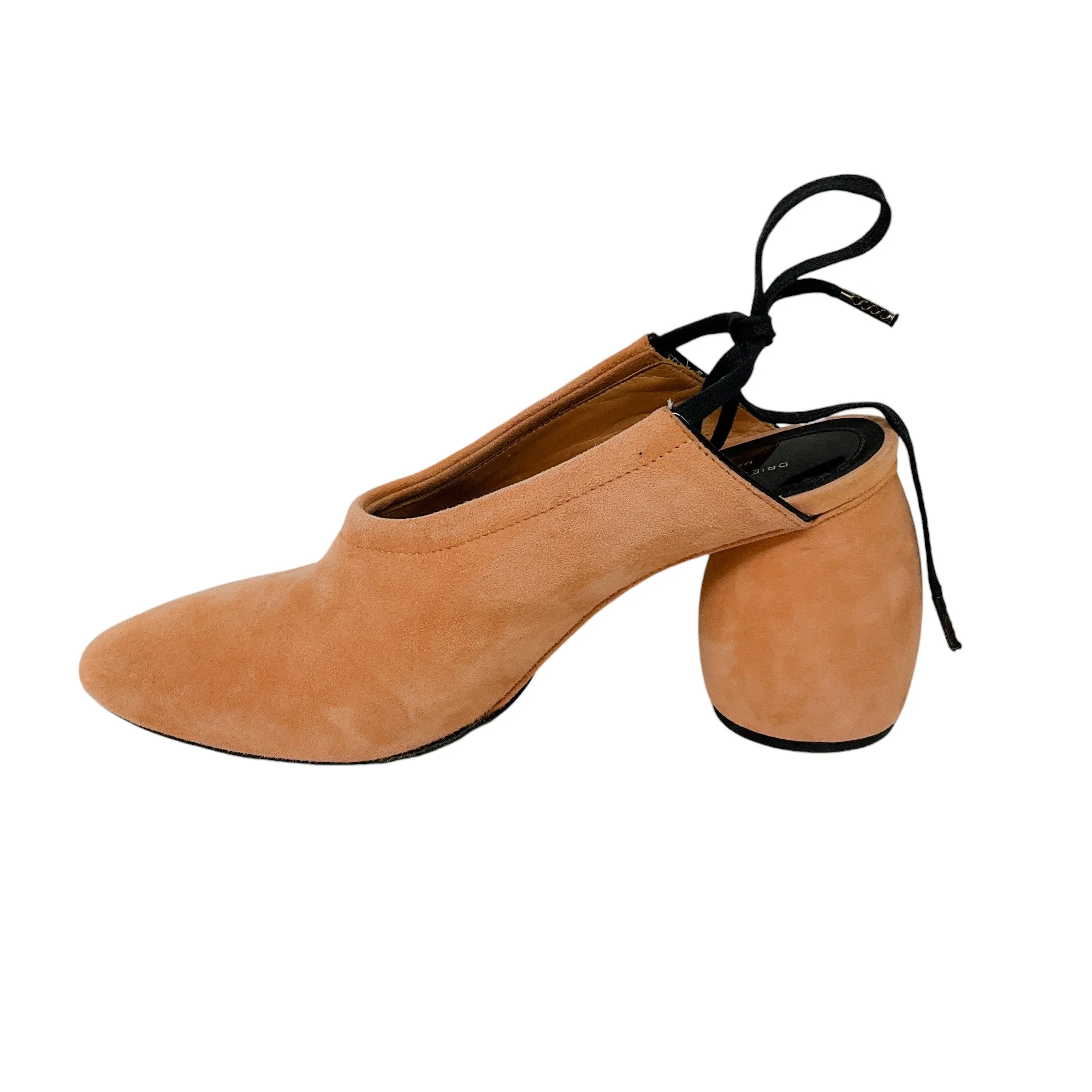 Dries Van Noten Peach Suede Mules