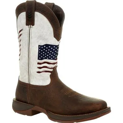 DURANGO REBEL DISTRESSED FLAG EMBROIDERY WESTERN BOOT STYLE DDB0312