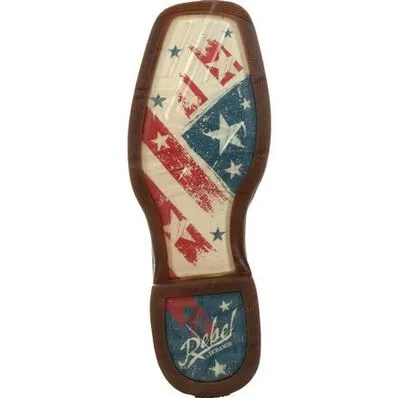 DURANGO REBEL DISTRESSED FLAG EMBROIDERY WESTERN BOOT STYLE DDB0312