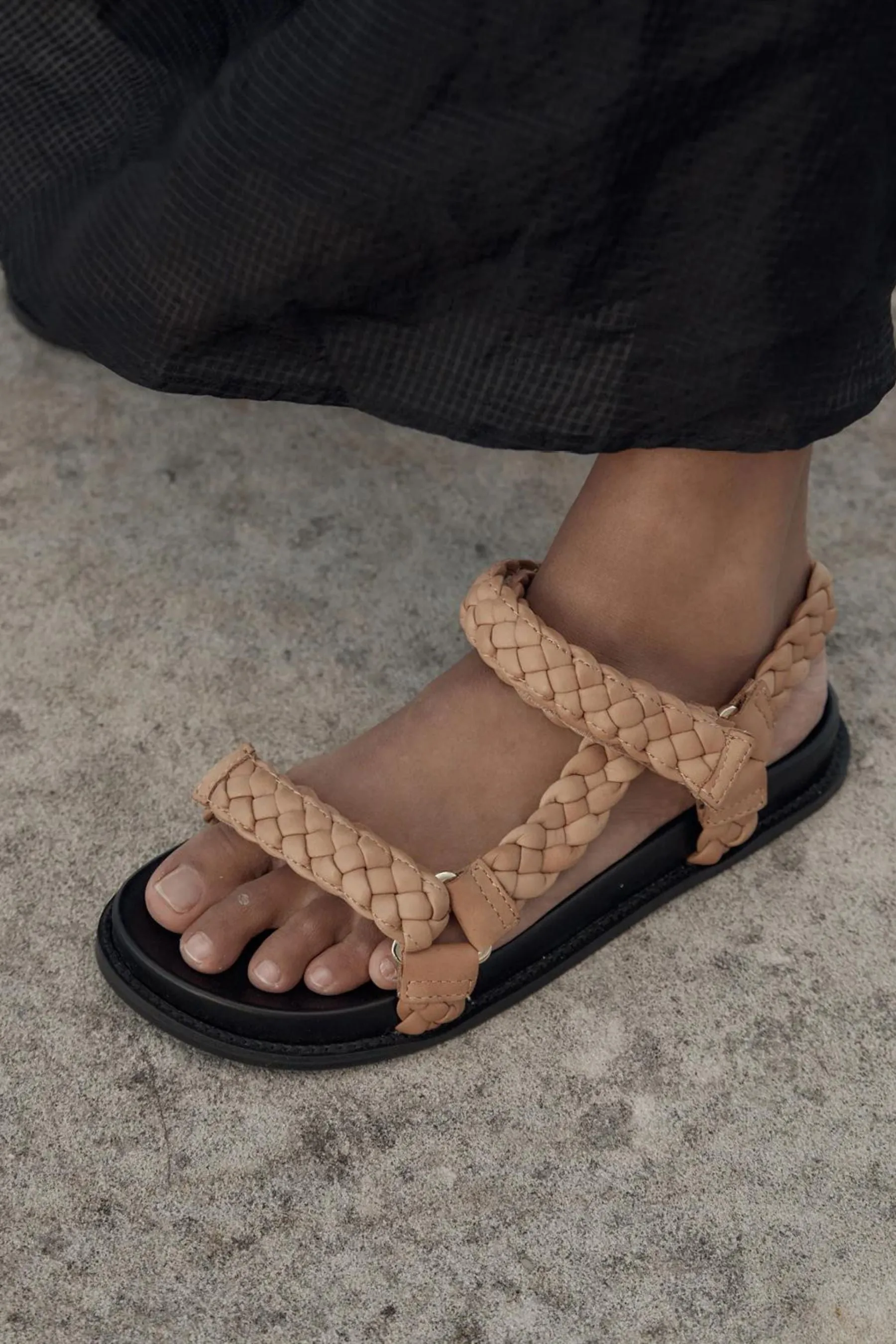 Elke Braided Sandal | Nude