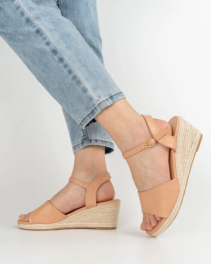 Espadrille Platform Open Toe Wedge Sandals