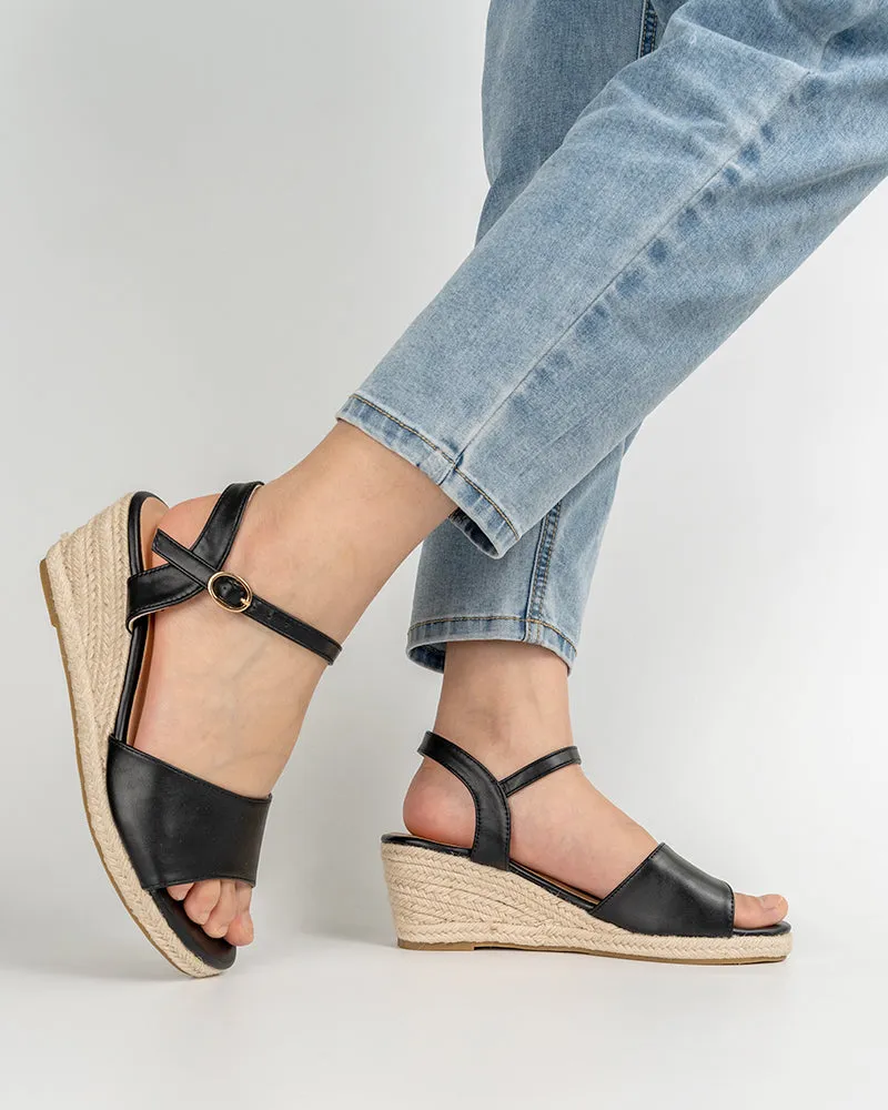 Espadrille Platform Open Toe Wedge Sandals