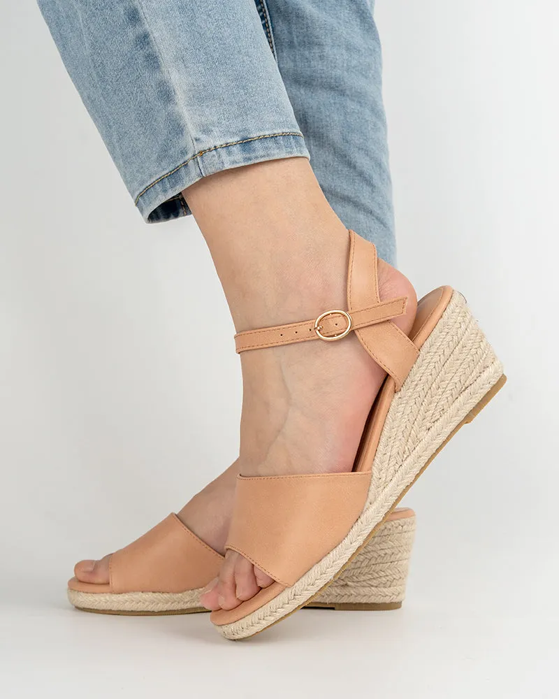 Espadrille Platform Open Toe Wedge Sandals