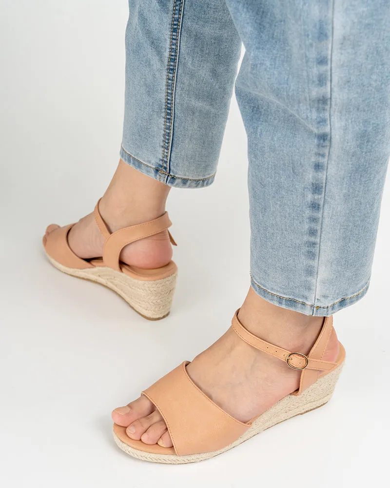 Espadrille Platform Open Toe Wedge Sandals