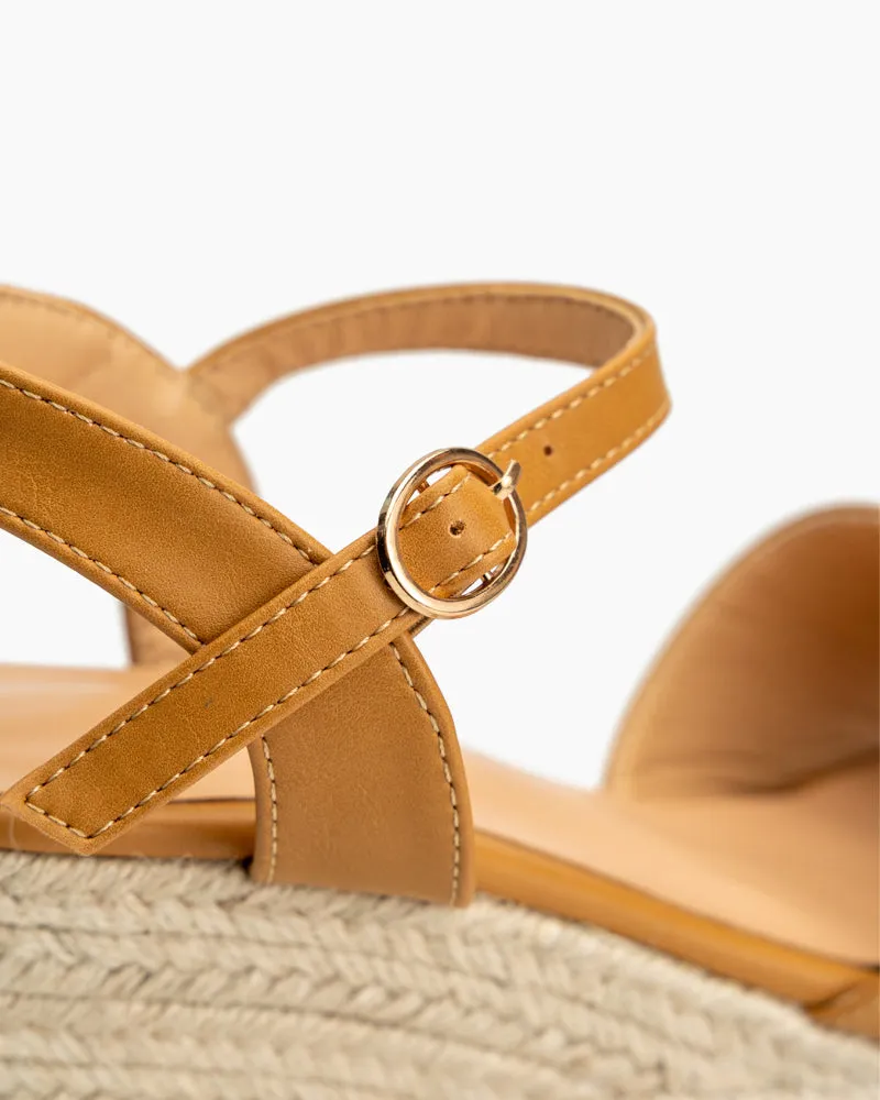 Espadrille Platform Open Toe Wedge Sandals