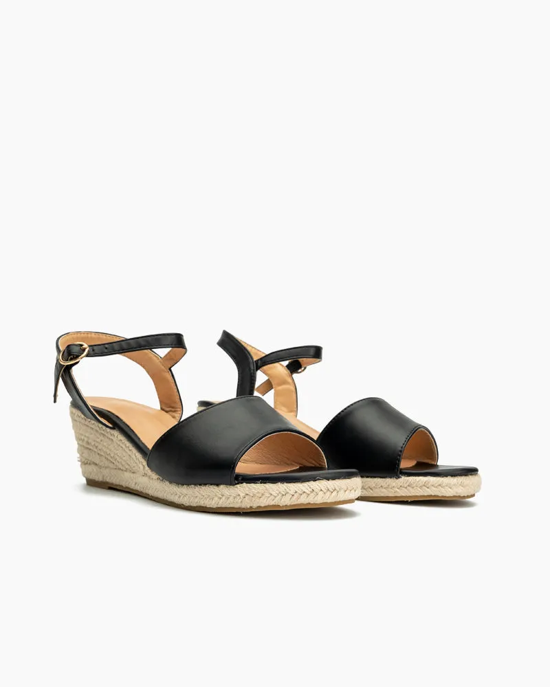 Espadrille Platform Open Toe Wedge Sandals