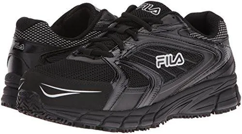 Fila Memory Reckoning 7 Work Slip Resistant Steel Toe Running Shoe Blackblackmetc Silver 9.5 M US