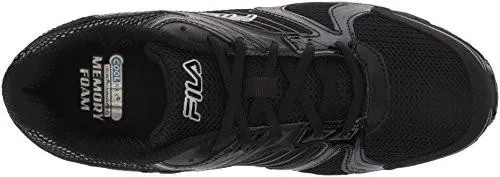 Fila Memory Reckoning 7 Work Slip Resistant Steel Toe Running Shoe Blackblackmetc Silver 9.5 M US