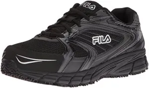 Fila Memory Reckoning 7 Work Slip Resistant Steel Toe Running Shoe Blackblackmetc Silver 9.5 M US