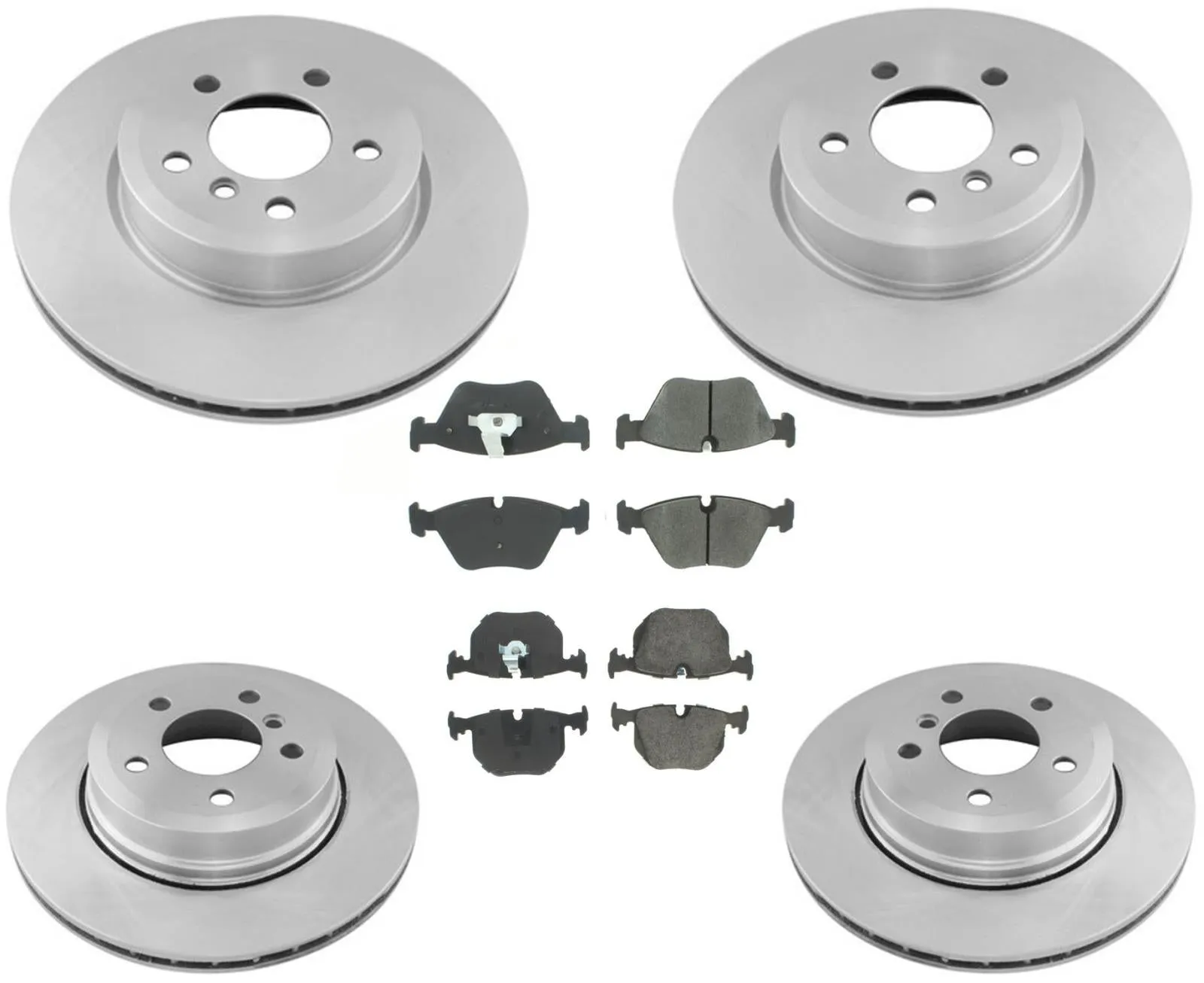 Fits 2004-2010 BMW X3 Front & Rear Brake Rotors & Brake Pads & Parking Shoes