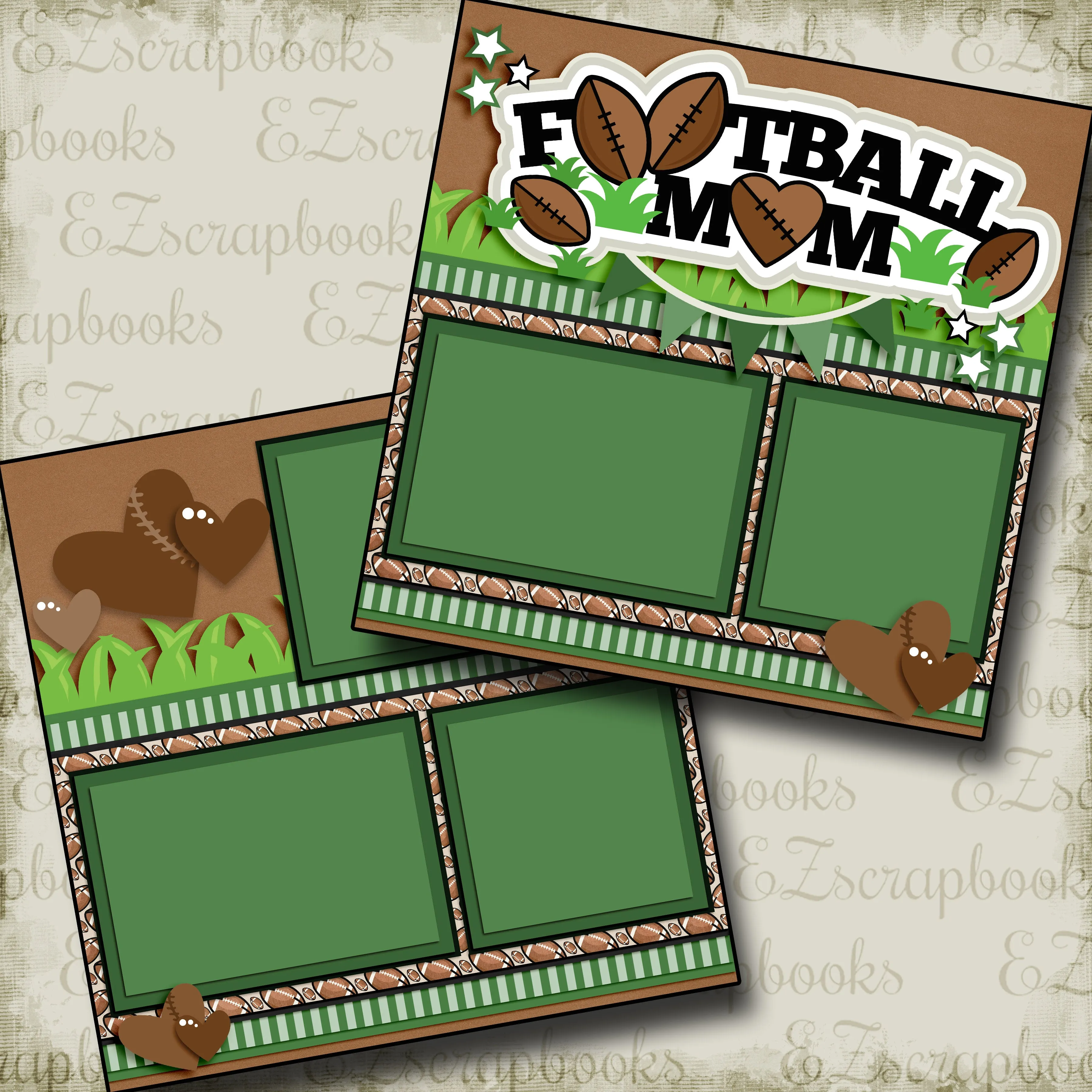 Football Mom Green - 3264