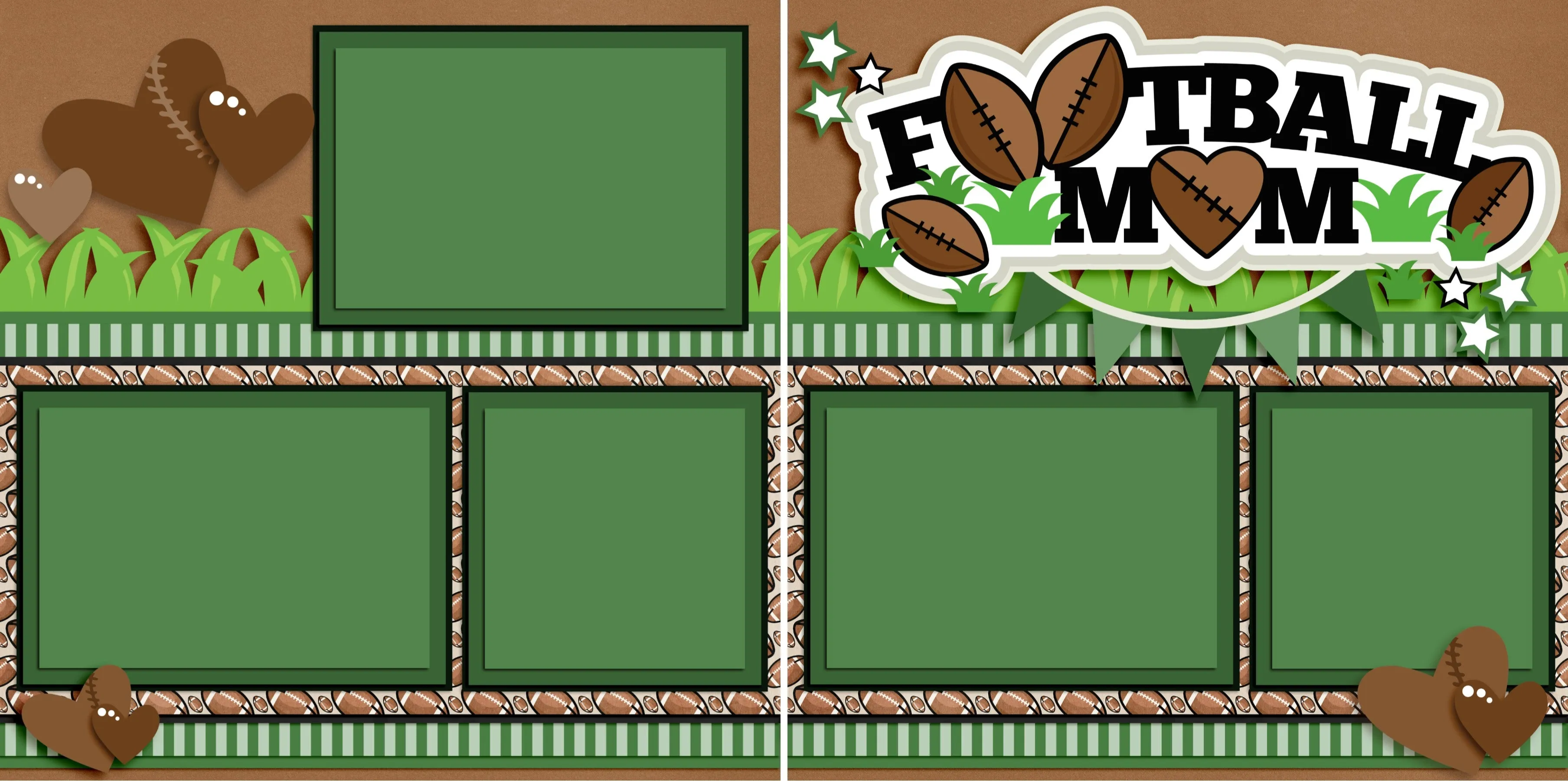 Football Mom Green - 3264