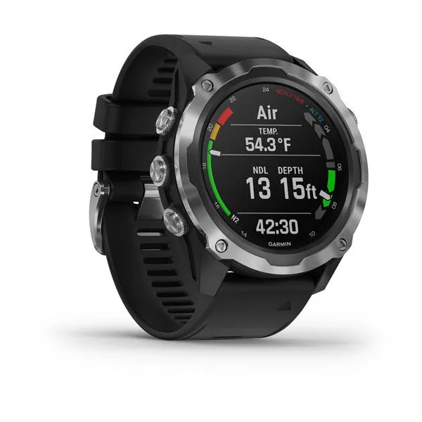 Garmin Descent MK2 Stainless Steel with Black Band